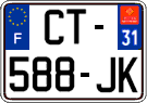 French license plate, SIV (ordinary)