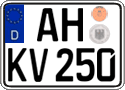German license plate, Regular plates