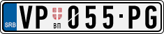 License plate of Serbia, Cars