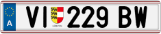 License plate of Austria, Regular plates