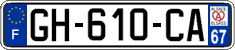 French license plate, SIV (ordinary)