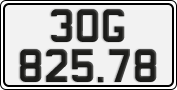 License plate of Vietnam, Cars
