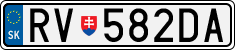 License plate of Slovakia, Cars
