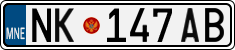 License plate of Montenegro, Trailers