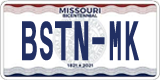Missouri, Vanity Plates