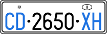 License plate of Italy, Diplomatic