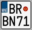 License plate of Montenegro, Motorcycles