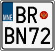License plate of Montenegro, Motorcycles