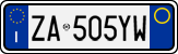 License plate of Italy, Cars (1994 year series)