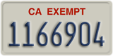 California, Exempt (1234567)