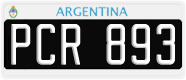 License plate of Argentina, Cars (1995, ABC 123)