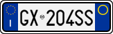 License plate of Italy, Cars (1994 year series)