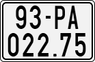 License plate of Vietnam, Motorcycles