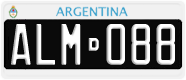 License plate of Argentina, Cars (1995, ABC 123)