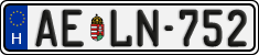 license plates of Hungary, Regular plates (2022)