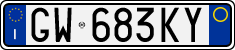 License plate of Italy, Cars (1994 year series)