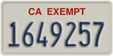 California, Exempt (1234567)
