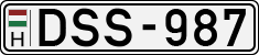 license plates of Hungary, Cars (1990)