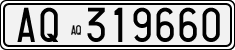 License plate of Italy, Cars (1927 year series)