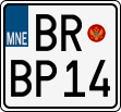 License plate of Montenegro, Motorcycles