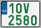 License plate of the Czech Republic, Oldtimers (2001)