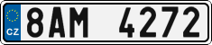 License plate of the Czech Republic, Cars (2001)
