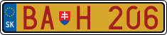 License plate of Slovakia, Oldtimers