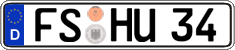 German license plate, Regular plates