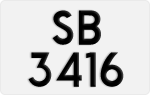 License plate of Hong Kong, AB 1234