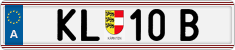 License plate of Austria, Regular plates