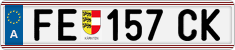 License plate of Austria, Regular plates