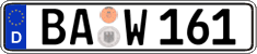 German license plate, Regular plates