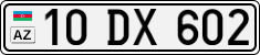 License plate of Azerbaijan, Cars