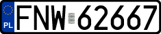 License plates of Poland, Regular car plates