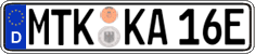 German license plate, Electric vehicles