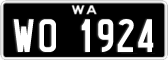 Western Australia, Vanity Plates