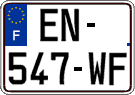 French license plate, SIV (ordinary)