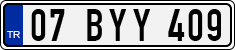 License plate of Turkey, Regular plates