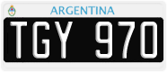License plate of Argentina, Cars (1995, ABC 123)