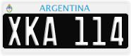 License plate of Argentina, Cars (1995, ABC 123)