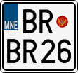 License plate of Montenegro, Motorcycles