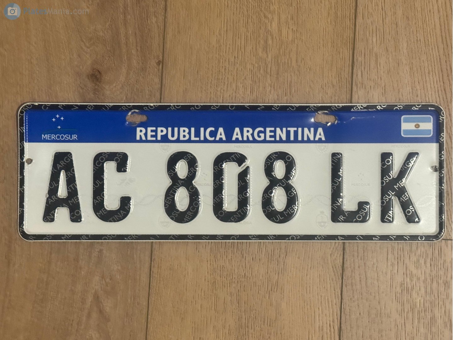 AC 808 LK, License plate without vehicle 