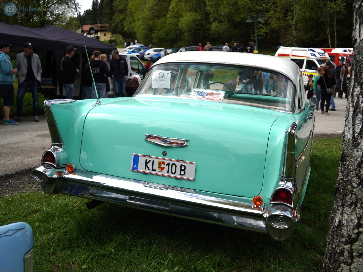 KL 10 B, Chevrolet Bel Air 2nd gen 1957 4-door Sedan (2403; A-body), 2nd facelift, 1956–1957