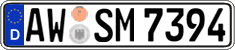 German license plate, Regular plates