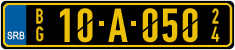 License plate of Serbia, Diplomatic