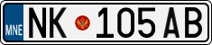 License plate of Montenegro, Trailers