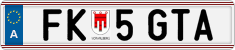 License plate of Austria, Regular plates