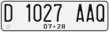License plate of Indonesia, Regular plates