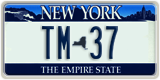 New York, County plate (AB-123)