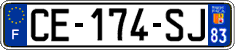 French license plate, SIV (ordinary)